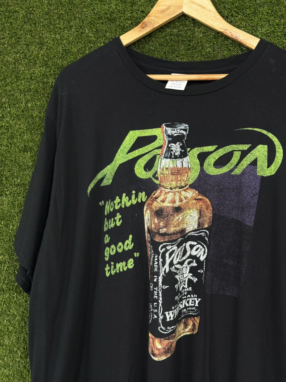 Vintage Vintage Poison Whiskey Graphic Logo Liquor Tee Black 3XL Size US XXL / EU 58 / 5 - 2 Thumbnail