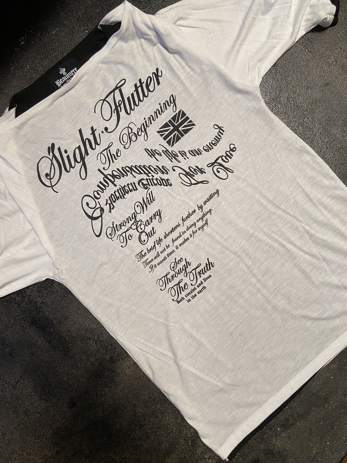Beauty Beast × Japanese Brand Y2K Japanese Rock Poem Beaumere Double Layer Raglan Tshirt Size US M / EU 48-50 / 2 - 13 Thumbnail