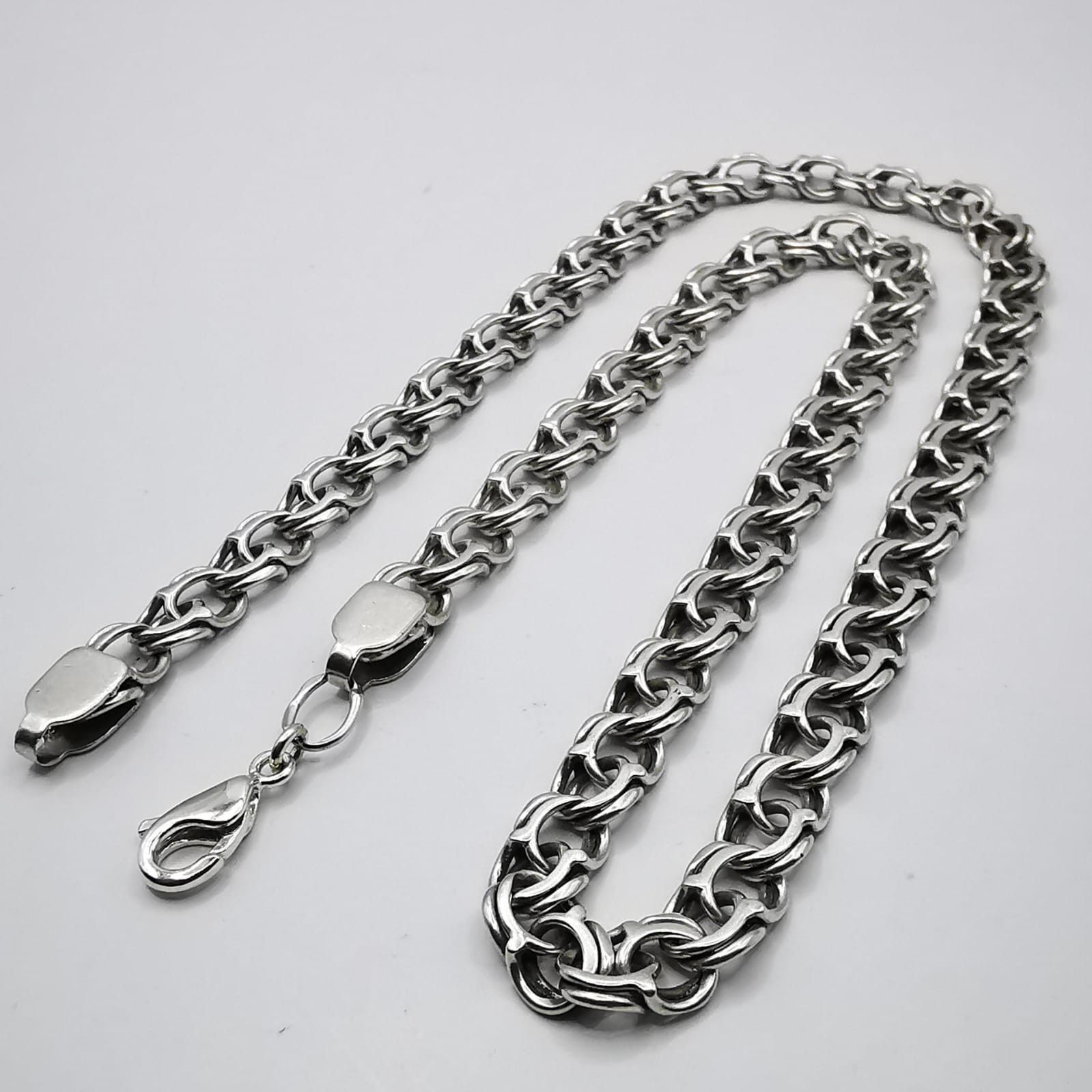 Statement Jewelry Chain, 925 Sterling Silver 25,82G, Men's