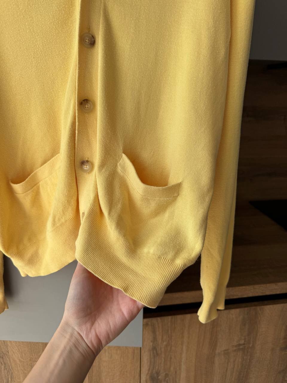 Polo Ralph Lauren 90s ‘Polo Ralph Lauren’ Yellow Wool Cardigan Knit Sweat Size US S / EU 44-46 / 1 - 2 Thumbnail