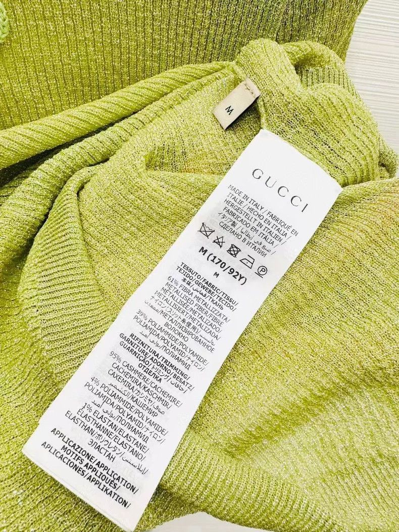 Gucci Gucci Knitted Sheer Short Sleeve Top-2506 Size US M / EU 48-50 / 2 - 5 Thumbnail