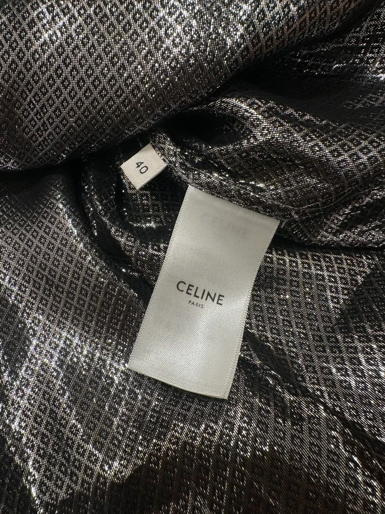 Celine CELINE size 40 Silkworm silk snake silver thread shirt Size US XXS / EU 40 - 5 Thumbnail