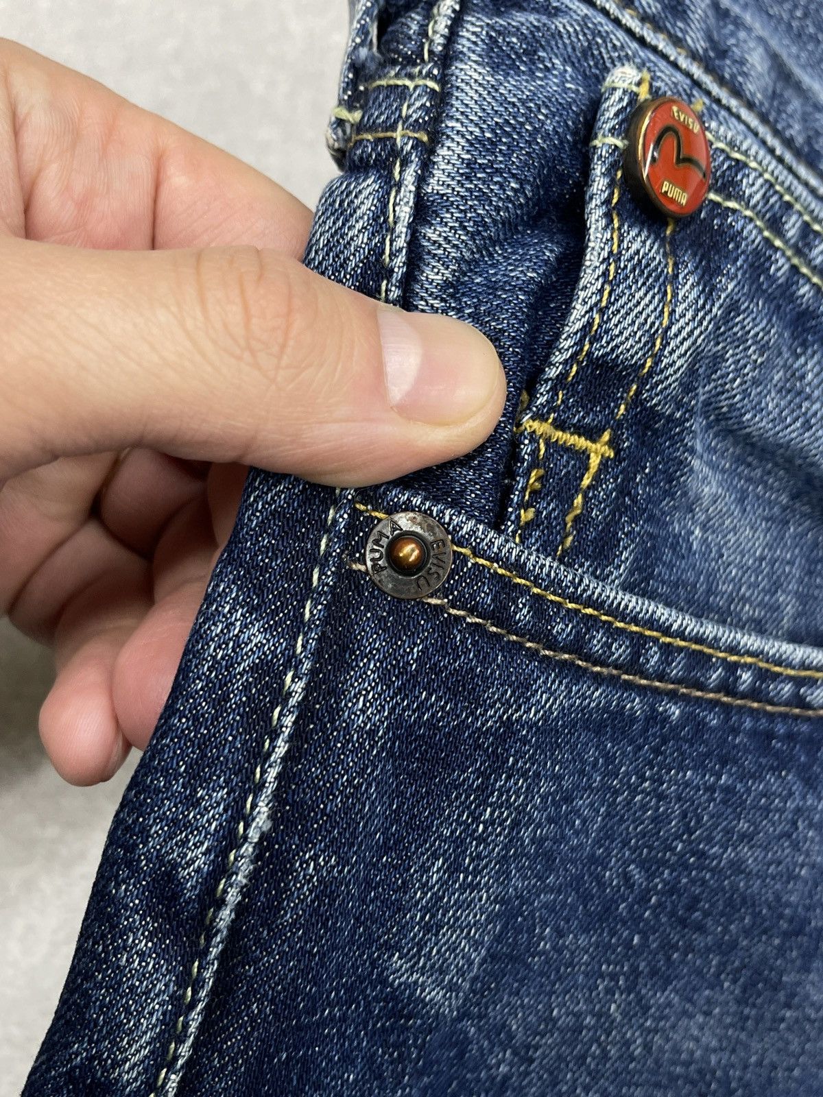 Evisu Vintage Evisu x Puma Denim Jeans Blue Collaboration Japanese Size US 36 / EU 52 - 13 Thumbnail