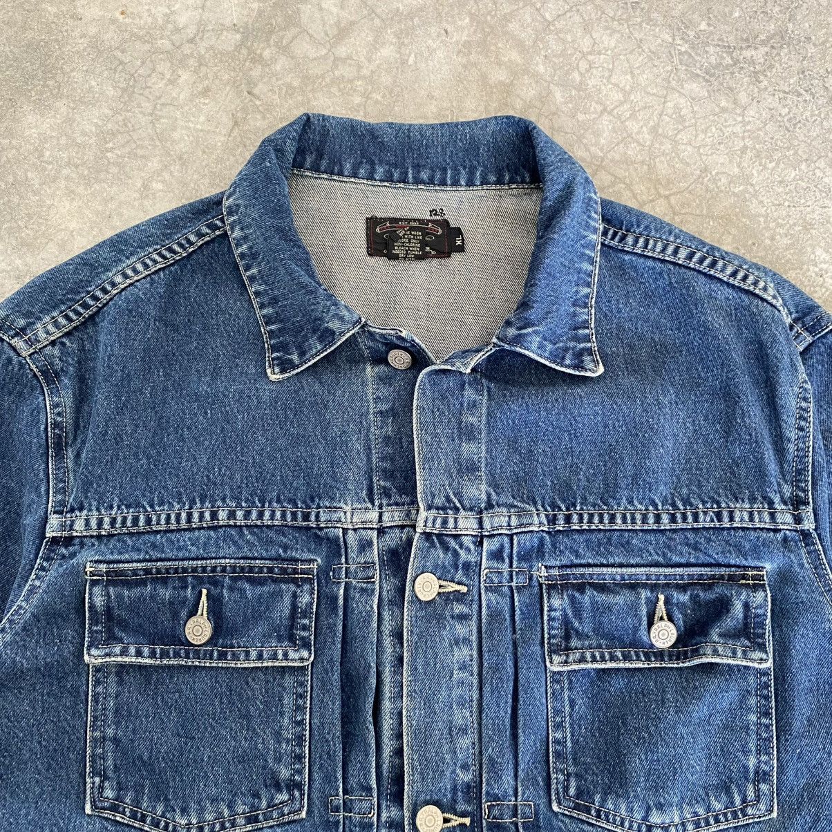 RRL Ralph Lauren VTG 90’s RRL Ralph Lauren Buckle Back Pleated Denim Jacket Size US XL / EU 56 / 4 - 6 Thumbnail