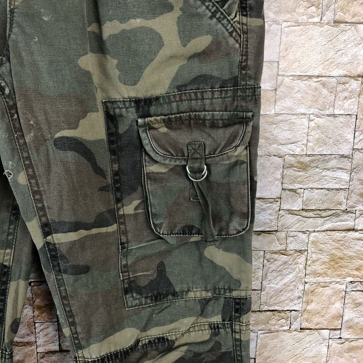 Japanese Brand As Know Is De Base Camo Green Cargo Multipocket Pants #A595 Size 28" / US 6 / IT 42 - 11 Thumbnail