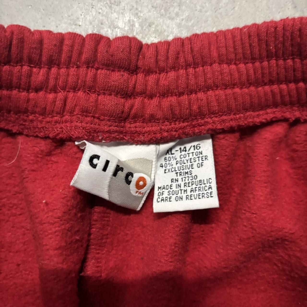 Japanese Brand × Vintage Crazy Vintage Y2K/2000s Red Skater Essential Cargo Sweatpants! Size US 30 / EU 46 - 6 Thumbnail