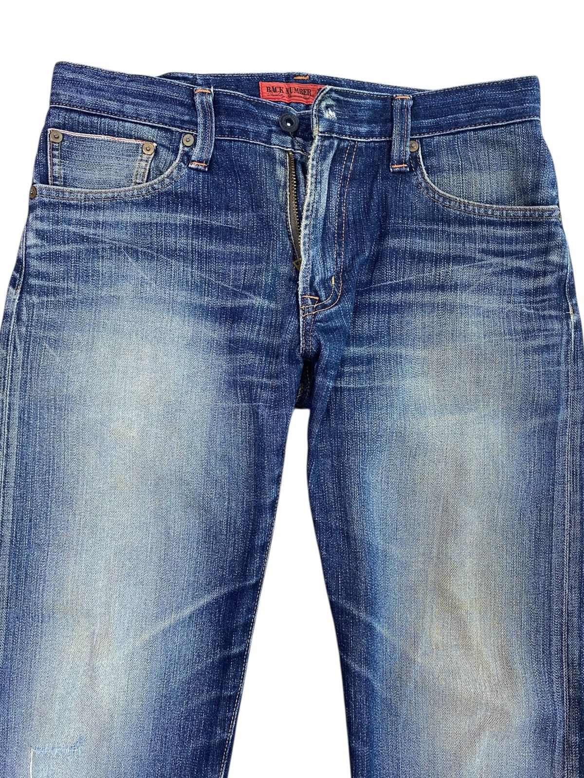 Japanese Brand Back Number Brand X Selvedge Faded Wash Style Loose Jeans Size US 30 / EU 46 - 2 Thumbnail
