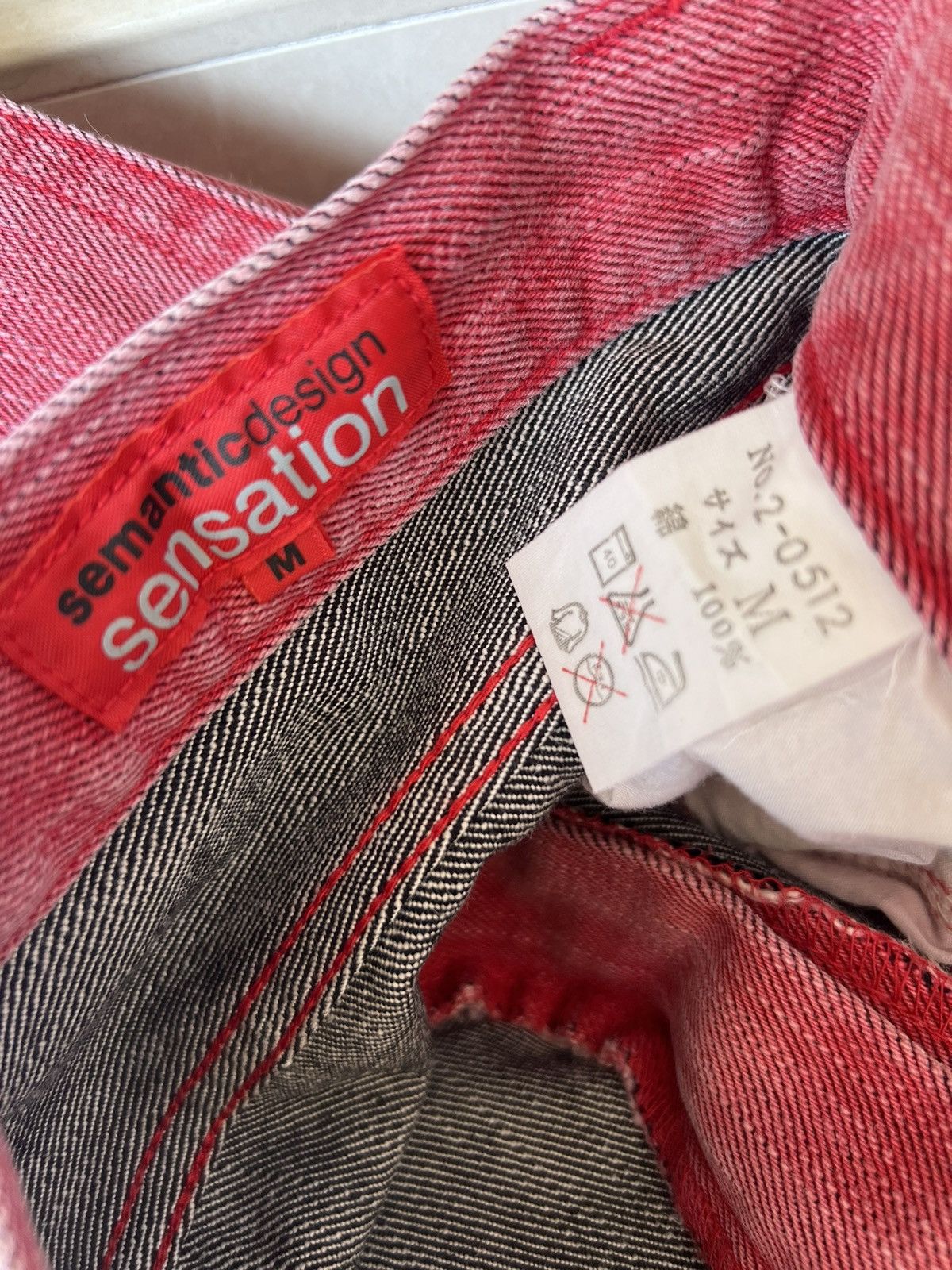 semanticdesign Vintage Semantic Design Sensation Fade Red Denim Flare Jeans Size US 29 - 22 Thumbnail