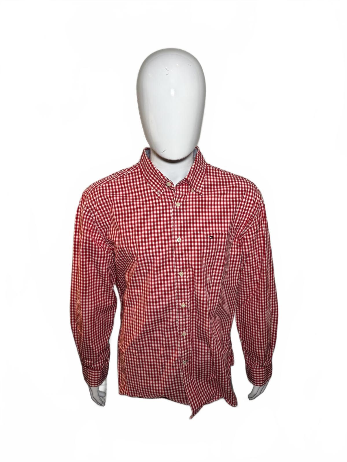 Tommy Hilfiger Tommy Hilfiger Classic Fit Red Check Shirt Size US XL / EU 56 / 4 - 1 Thumbnail