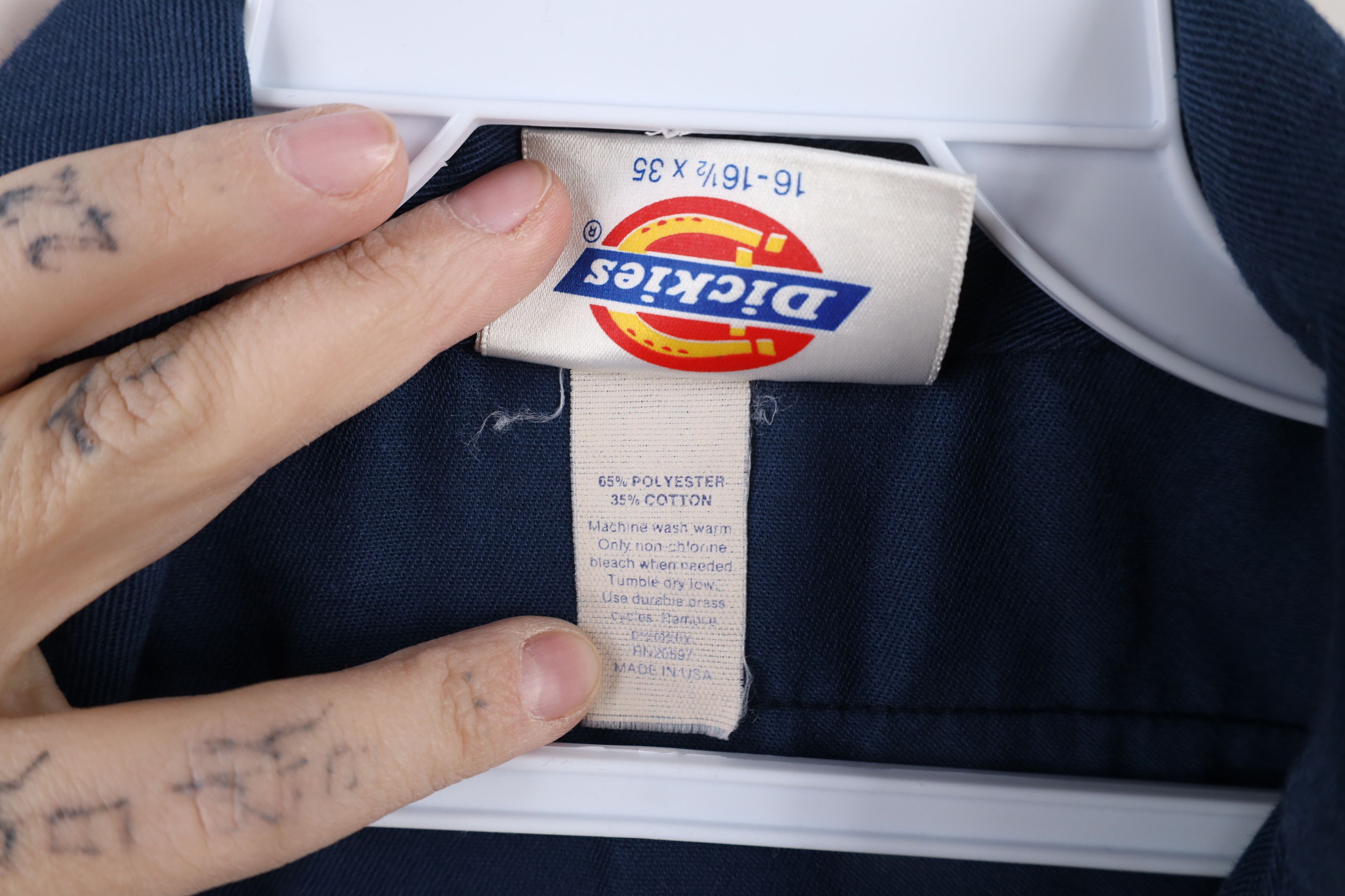 Dickies × Vintage Vintage 90s Dickies Workwear Mechanic Button Shirt Blue USA Size US M / EU 48-50 / 2 - 9 Thumbnail