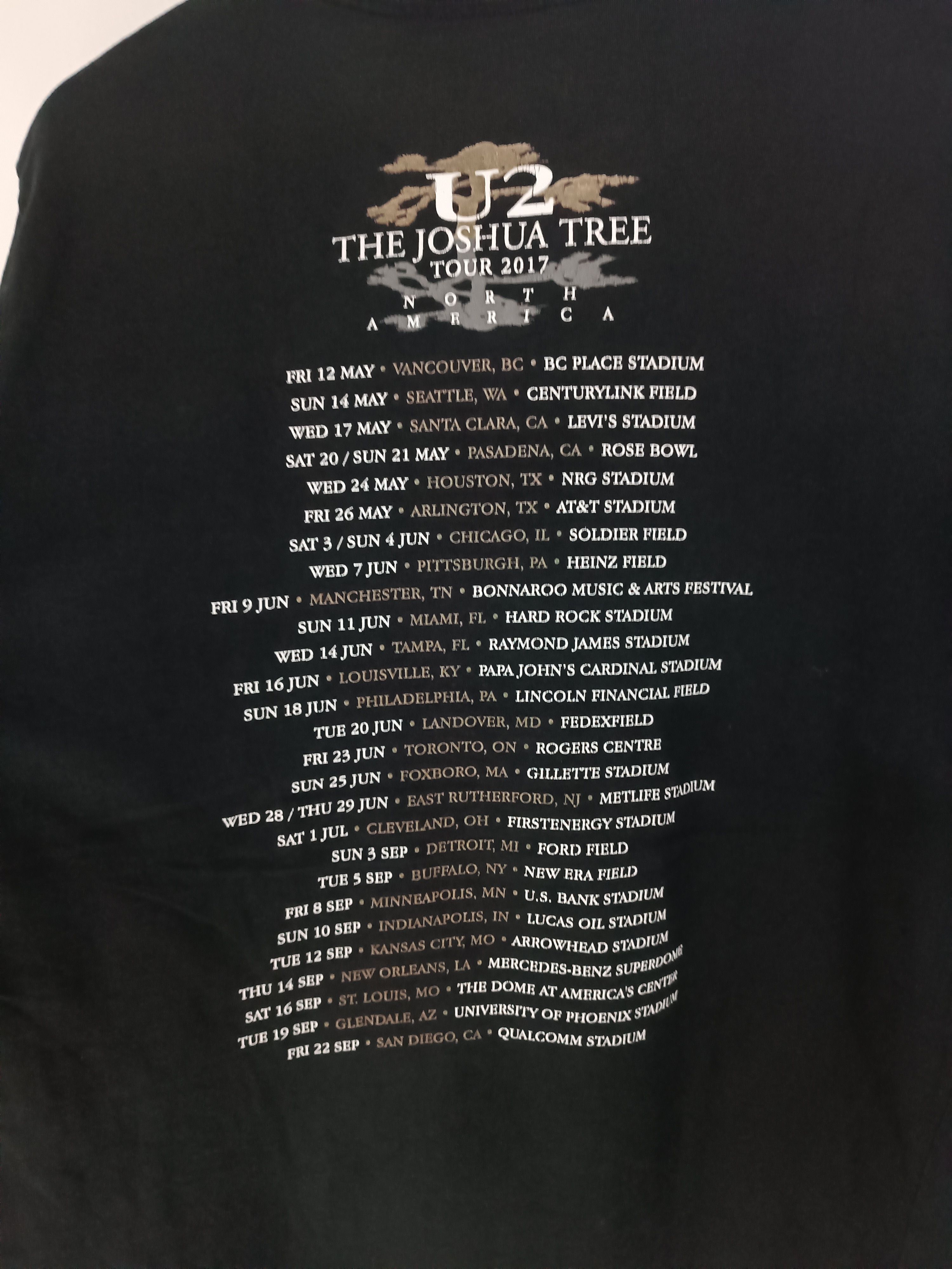 Band Tees VINTAGE 2017 U2 JOSHUA TREE NA TOUR rem oasis who Size US M / EU 48-50 / 2 - 15 Thumbnail