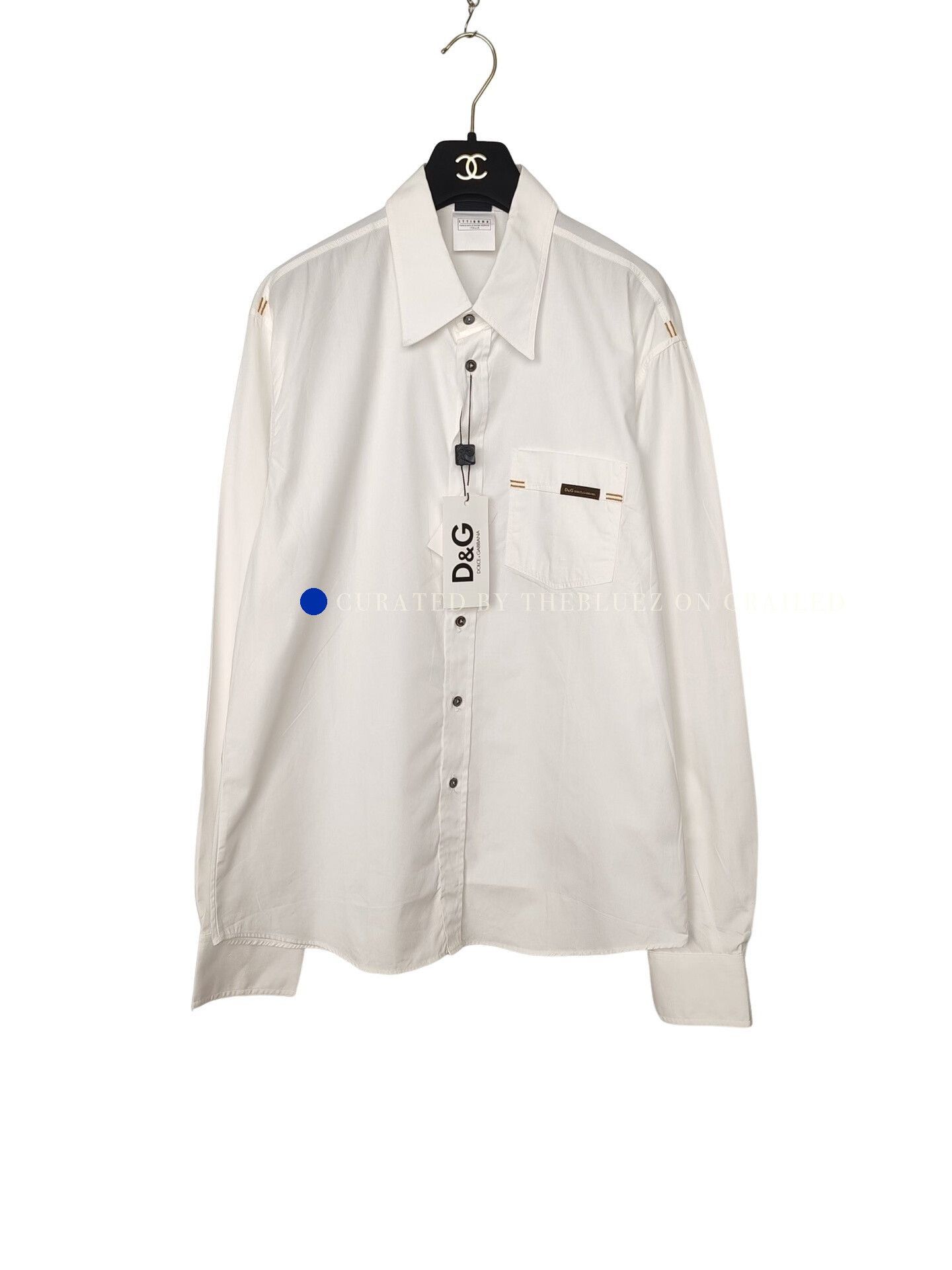 Dolce & Gabbana White Long-Sleeve Button-Up Shirt Size US XL / EU 56 / 4 - 1 Thumbnail