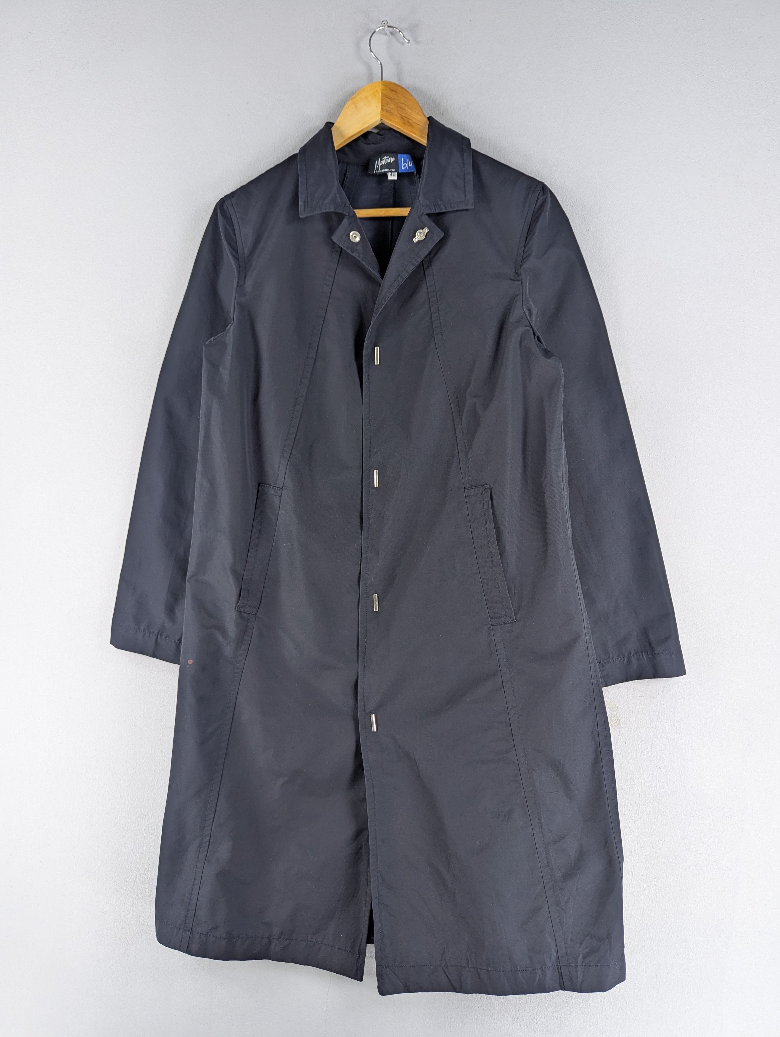 Claude Montana Claude Montana Blu Navy Blue Long Coat Jacket Size M / US 6-8 / IT 42-44 - 2 Thumbnail