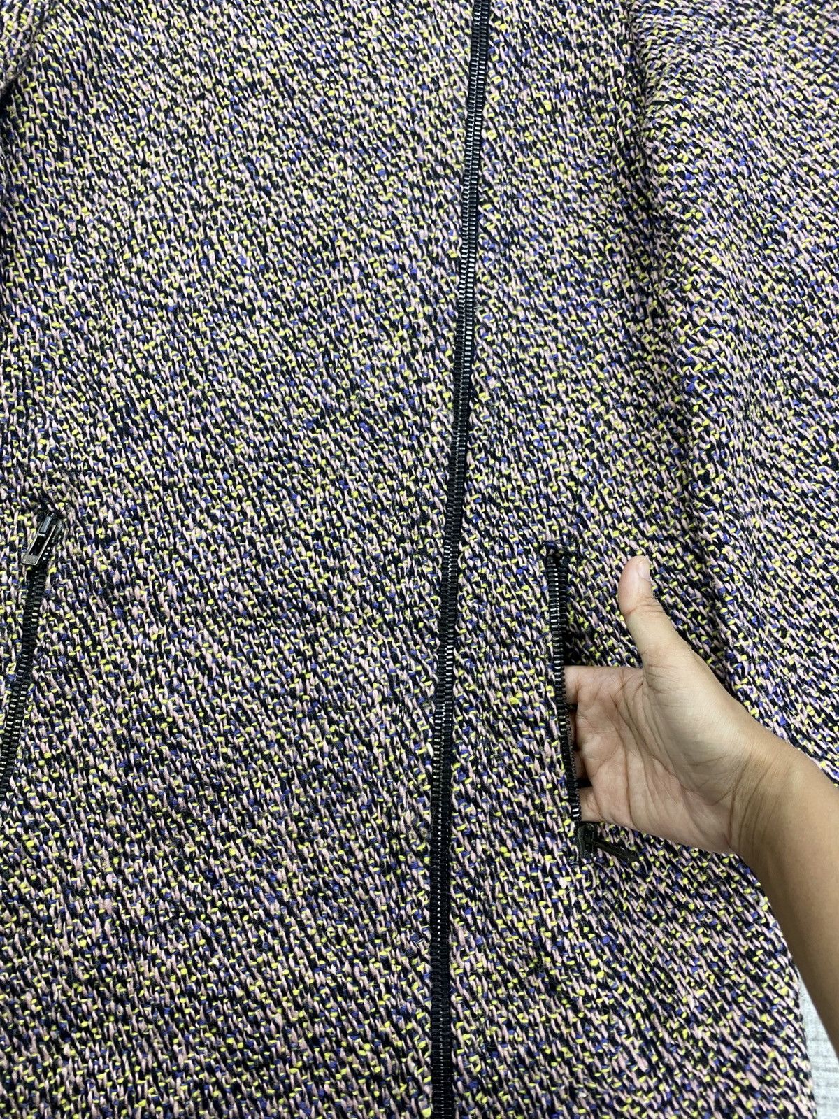 Versace 🔥RARE Vintage Gianni Versace Asymmetrical Knit Jacket Size US S / EU 44-46 / 1 - 9 Thumbnail