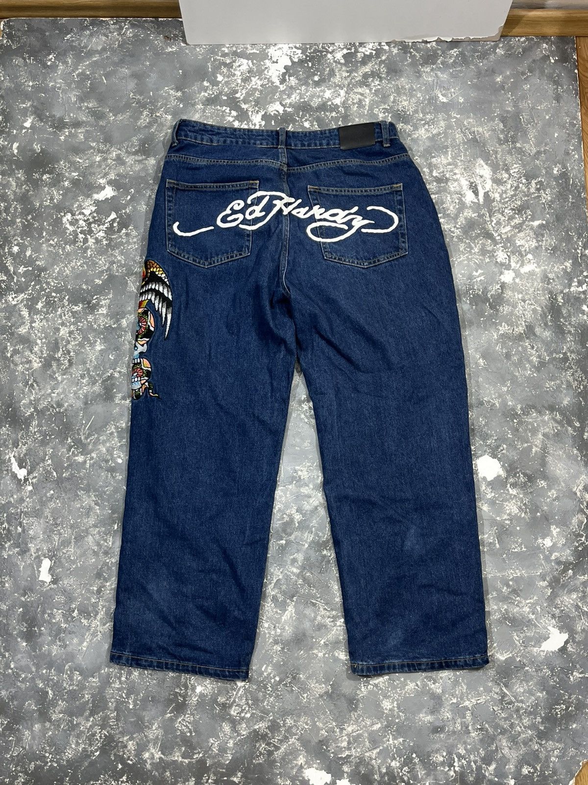 Ed Hardy Vintage Ed Hardy jeans pants denim baggy big logo swag Size US 34 / EU 50 - 1 Thumbnail