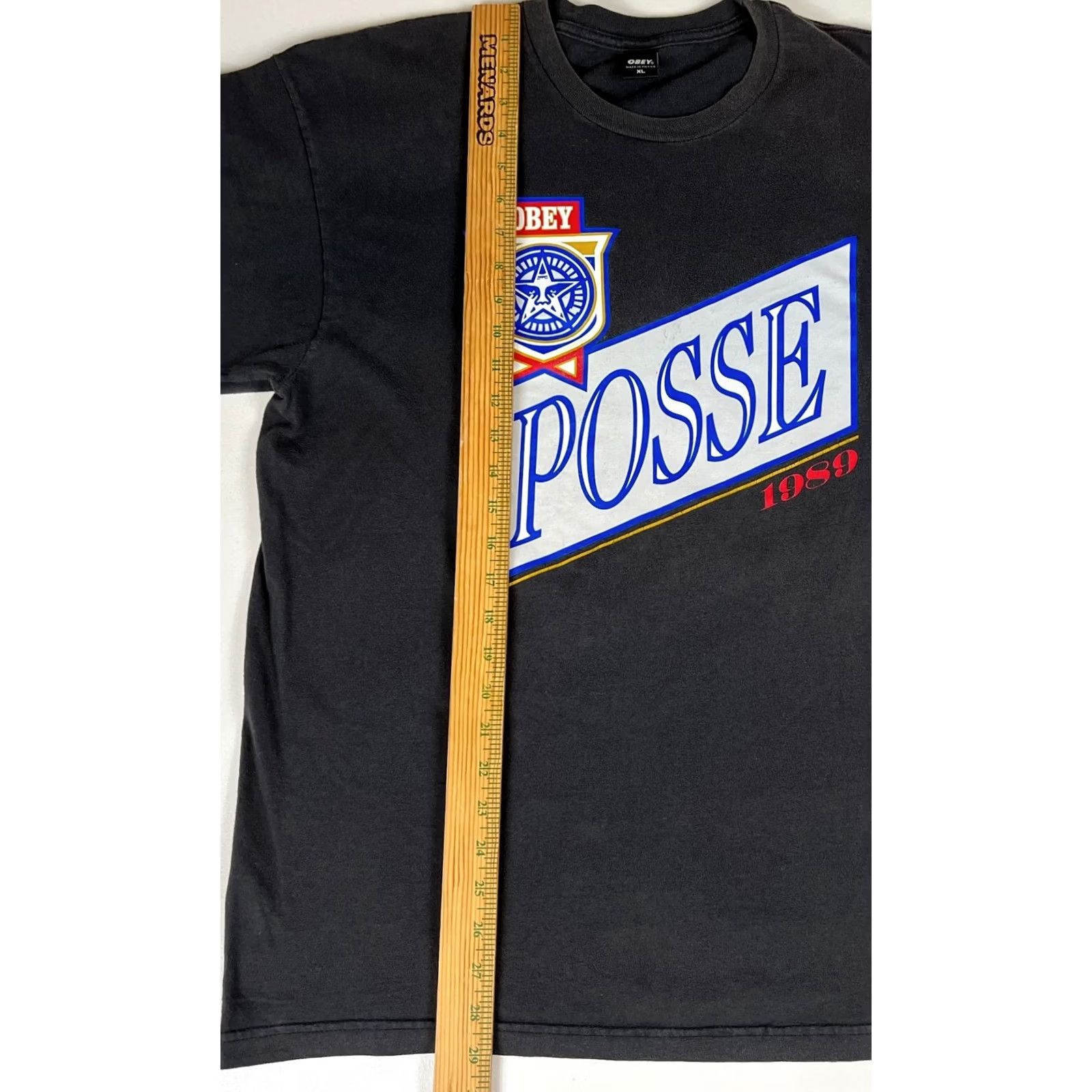 Obey VINTAGE OBEY T-Shirt XL Black Mens Short Sleeve Crew Neck 1989 Posse Size US XL / EU 56 / 4 - 6 Thumbnail