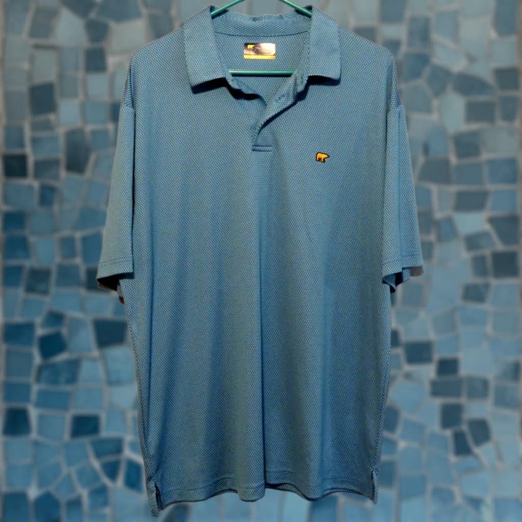 Golden Bear Jack Nicklaus Polo Shirt Golf Blue XL Mens Short Sleeve Collared Button Logo Athletic Activewear Modern Beach Classic Colorful Size US XL / EU 56 / 4 - 1 Thumbnail