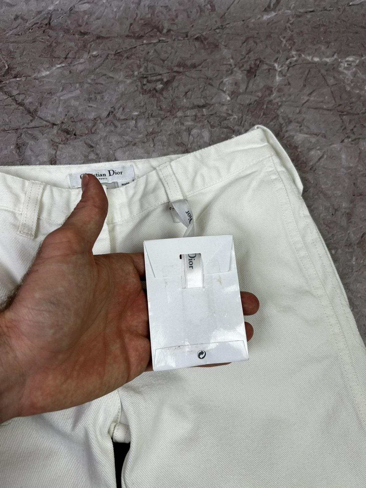 Christian Dior Monsieur × Dior Christian Dior Boutique White Cotton Pants Made In Italy Size 27" / US 4 / IT 40 - 4 Thumbnail