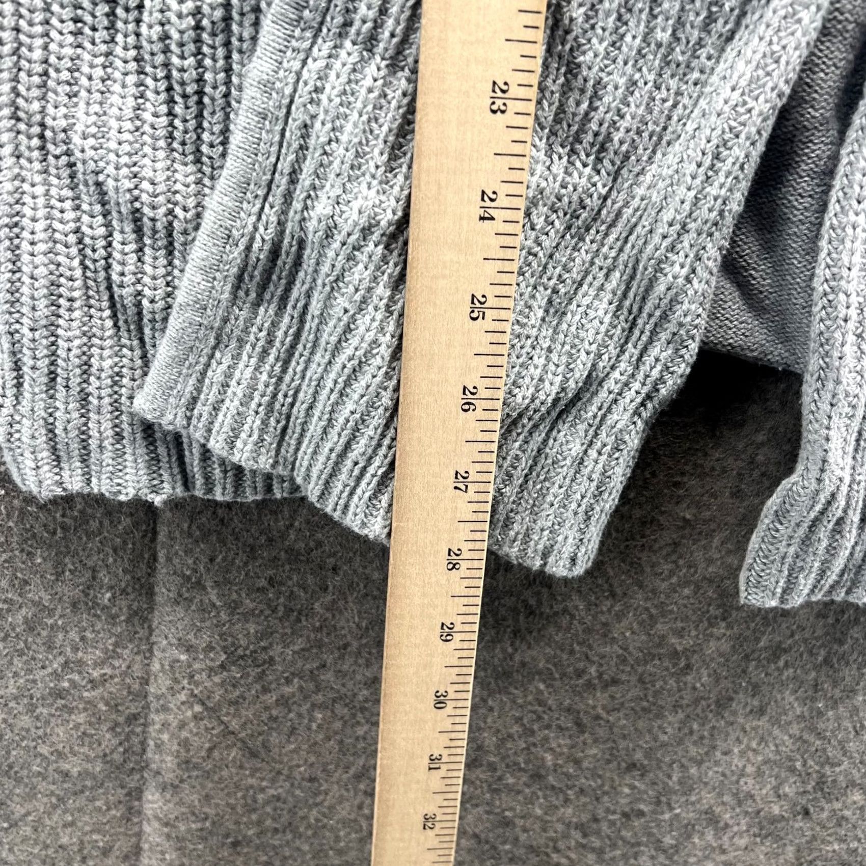 Vintage L.L. Bean Cardigan Womens Large Gray Open Front Cotton Blend Knit Jacket Cardigan Open Front Ribbed Knit Casual Size L / US 10 / IT 46 - 5 Thumbnail