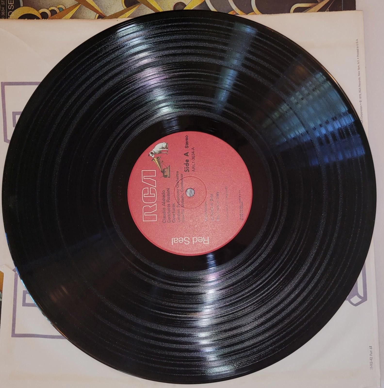 Designer CLAUDIO ABBADO ,ROSSINI OVERTURES RCA RED SEAL 1980 Vinyl LP Size ONE SIZE - 3 Thumbnail