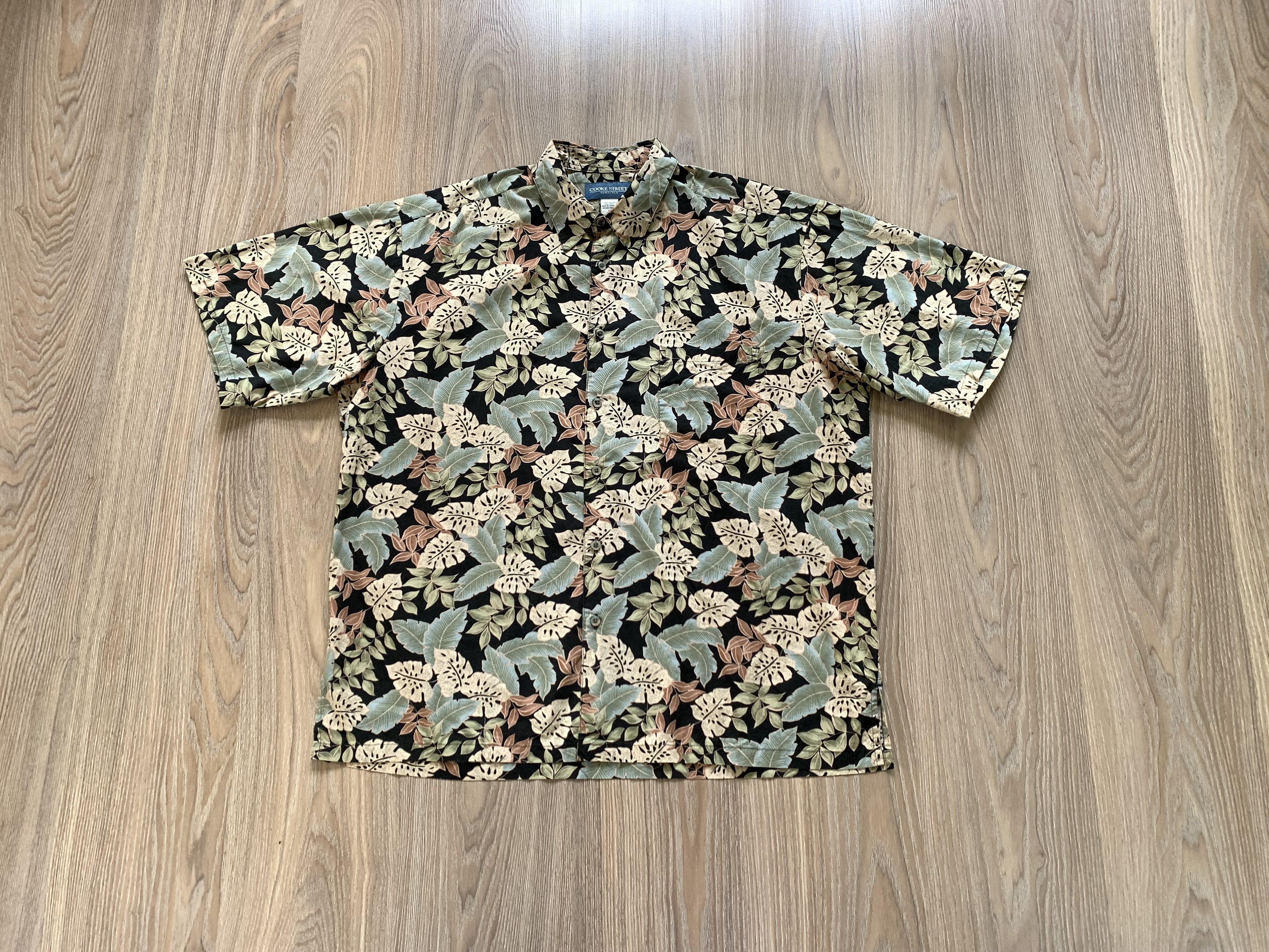 Vintage Cooke Street Men Hawaiian Leaf Tropical Shirt Size US XL / EU 56 / 4 - 1 Thumbnail