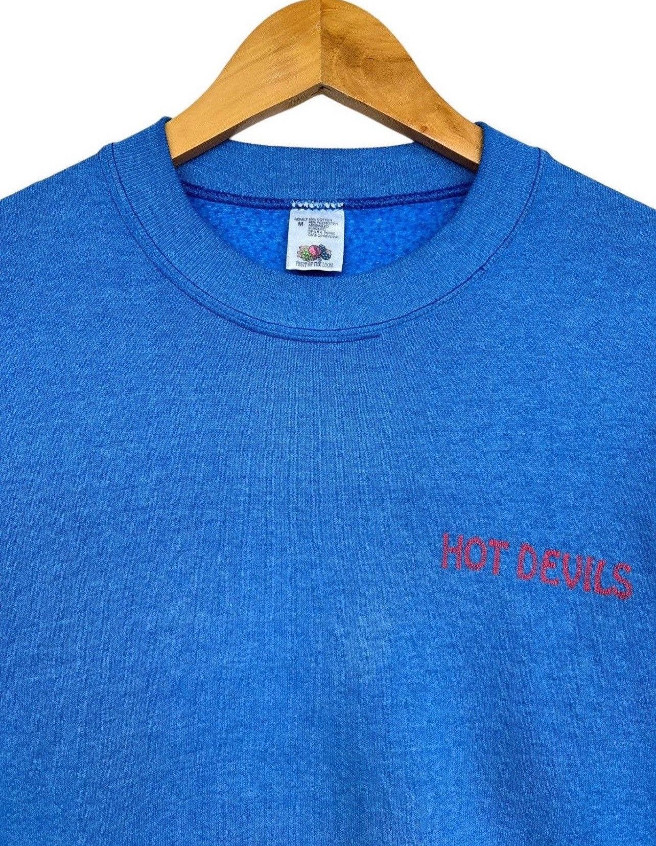 Devilock × Vintage Vintage 80s Great Red Hot Power of Devils Sweatshirt Size US S / EU 44-46 / 1 - 6 Thumbnail