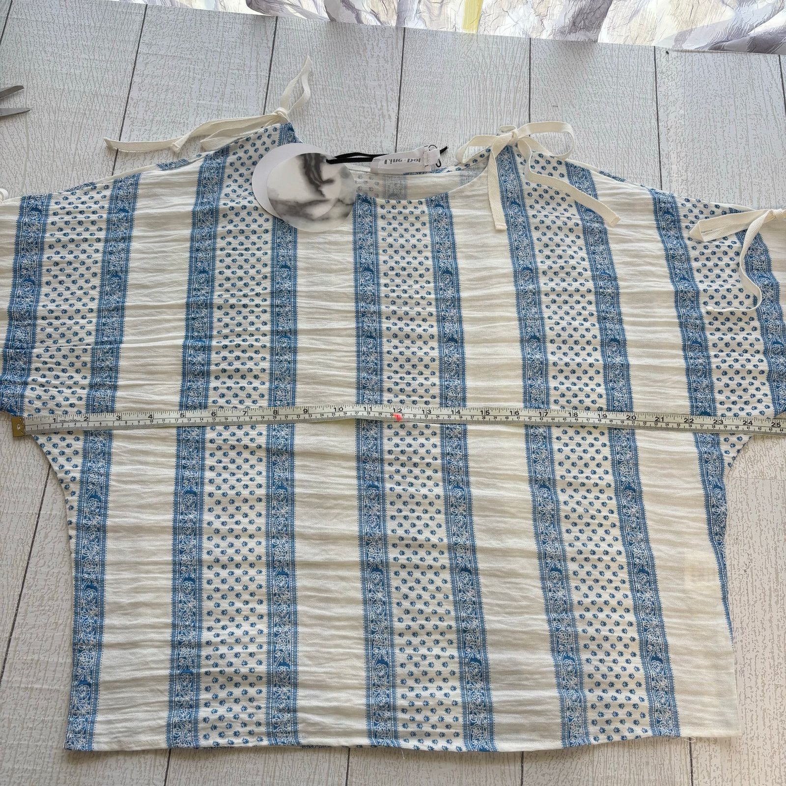 Other LINE & DOT Blue & White Cold Shoulder Top Size Small NWT Size S / US 4 / IT 40 - 10 Thumbnail
