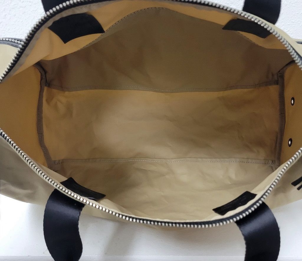 Marc Jacobs Marc Jacob Duffle Bag Khaki Black Leather Trim Double Handle Size ONE SIZE - 9 Thumbnail