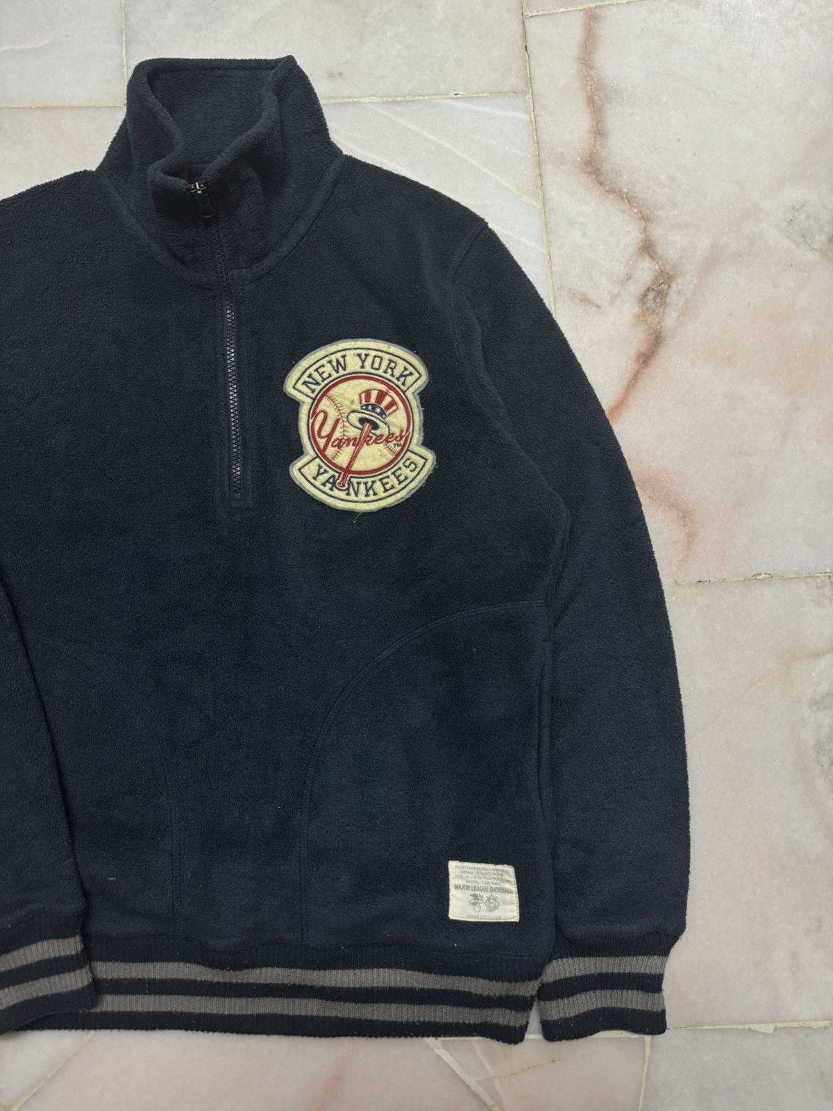 New York Yankees 💥90s STYLE💥VINTAGE 2007s MLB X UNIQLO HALFZIPPER SWEATER Size US L / EU 52-54 / 3 - 6 Thumbnail