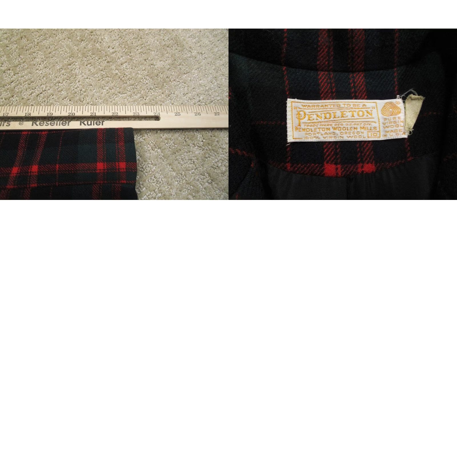 Pendleton VINTAGE Pendleton Blazer Women 10 Red Green Plaid Wool 50s 60s USA Blazer Women 10 Red Green Plaid Wool Vintage Pendleton Blazer Size L / US 10 / IT 46 - 8 Thumbnail