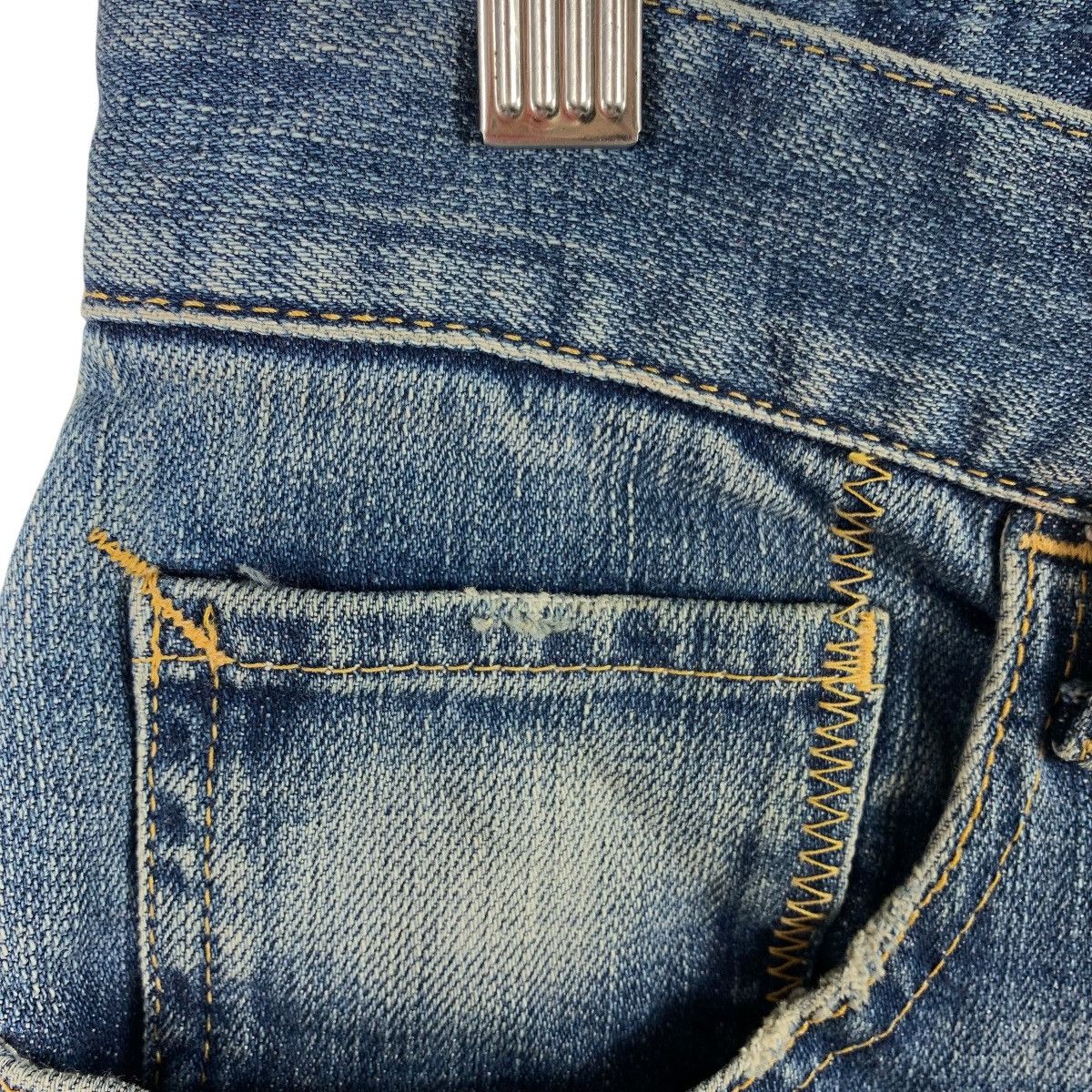 Japanese Brand × Vanquish VANQUISH Distressed patchwork blue jeans Size 32" / US 10 / IT 46 - 7 Thumbnail