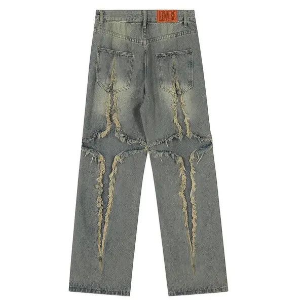 Japanese Brand Washing Vintage Raw Jeans Hip Hop Retro Style y2k Size US 32 / EU 48 - 2 Thumbnail