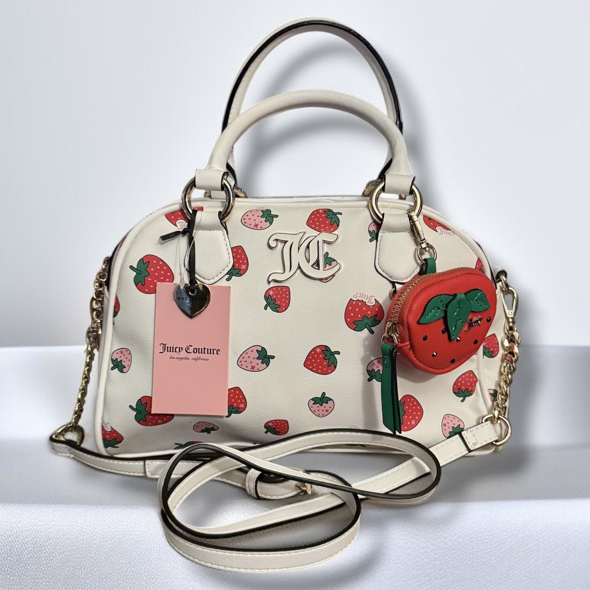 Juicy Couture Juicy Couture Sweet N Juicy Strawberry print bowler bag Size ONE SIZE - 1 Thumbnail