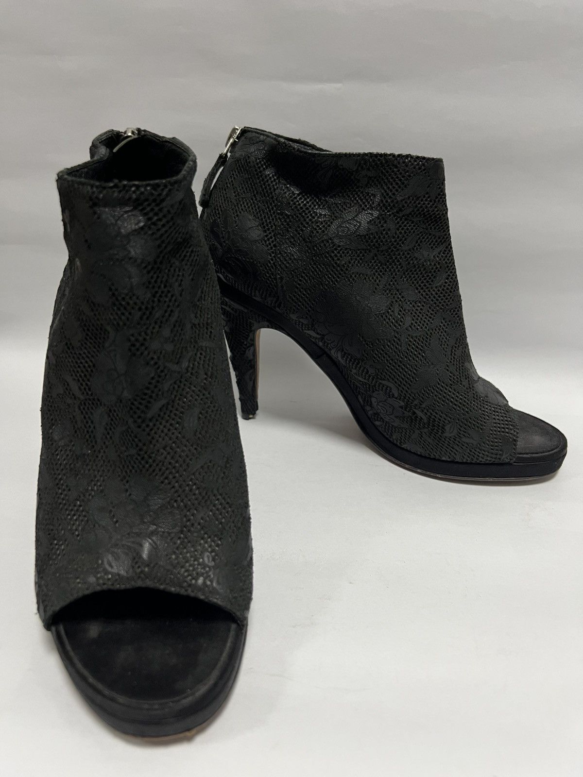 Chanel Chanel - Lace Coco Mark Open Toe Short Boots Size US 7.5 / IT 37.5 - 3 Thumbnail