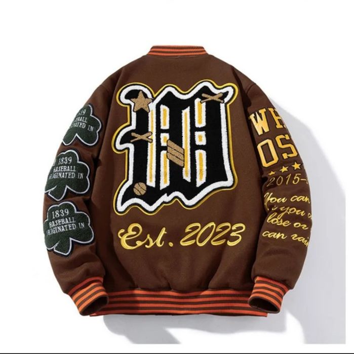 Japanese Brand Embroidery Varsity Jacket Grailed