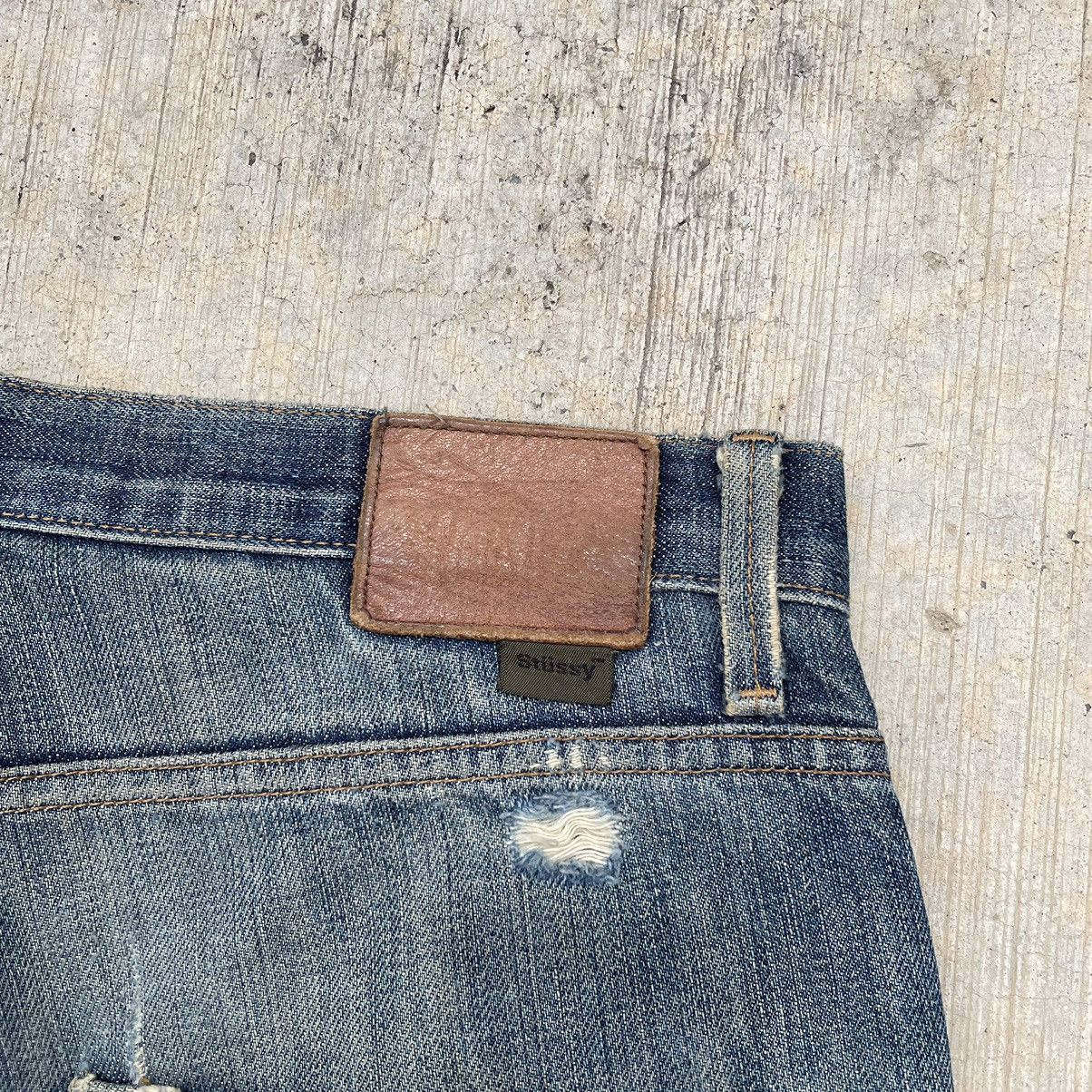 Stussy Vintage Distress Stussy Crown Rough Denim Size US 32 / EU 48 - 14 Thumbnail