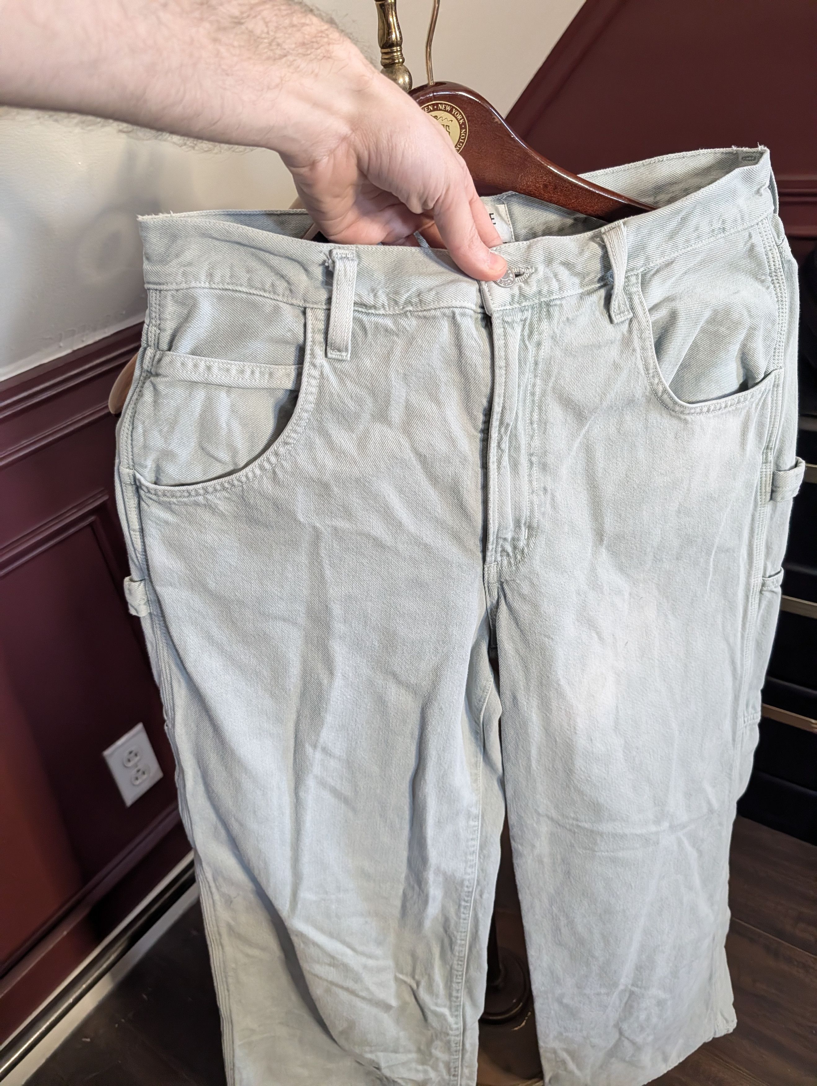 Agolde Blue/seafoam MiUSA carpenters jeans org. Cotton wide leg Size US 29 - 2 Thumbnail