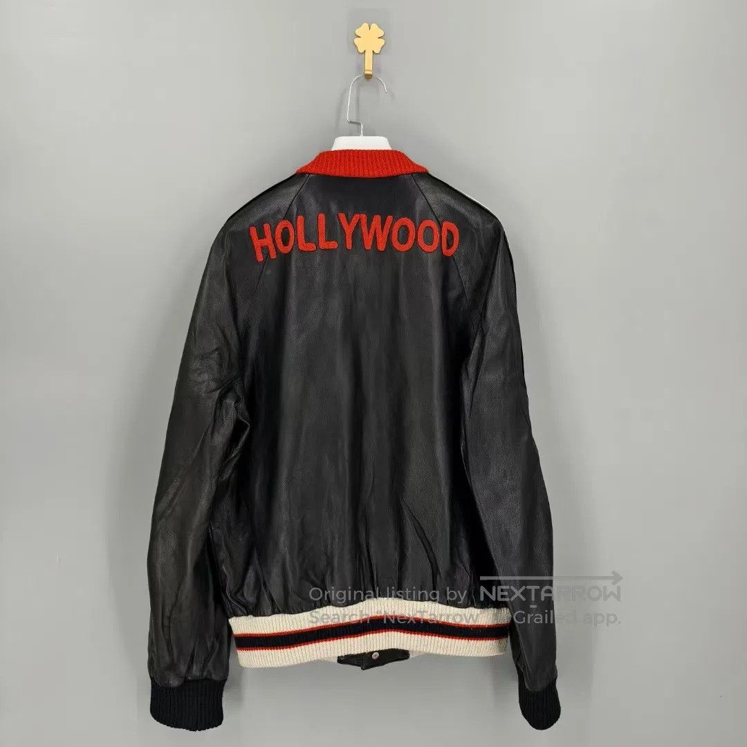 Gucci Guicci Black Letter Logo Patch Lambskin Leather Jacket| Size US M / EU 48-50 / 2 - 2 Thumbnail