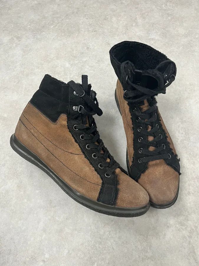 Prada 2000s Prada Distressed Brown Suede Leather Boots Size US 10 / EU 43 - 4 Thumbnail