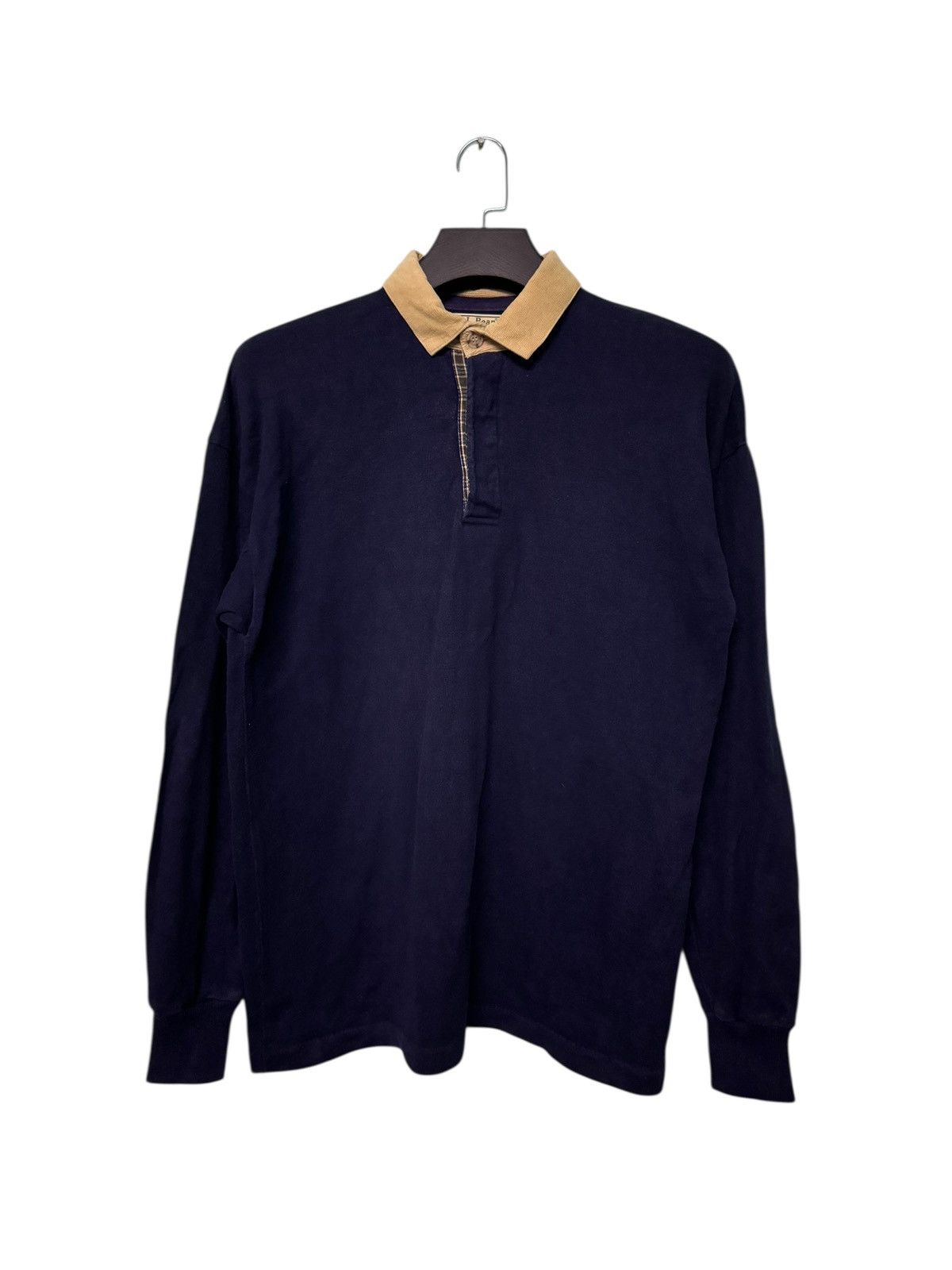 VINTAGE LL BEAN COLLARED CODROI POLO RUGBY LONG SLEEVE