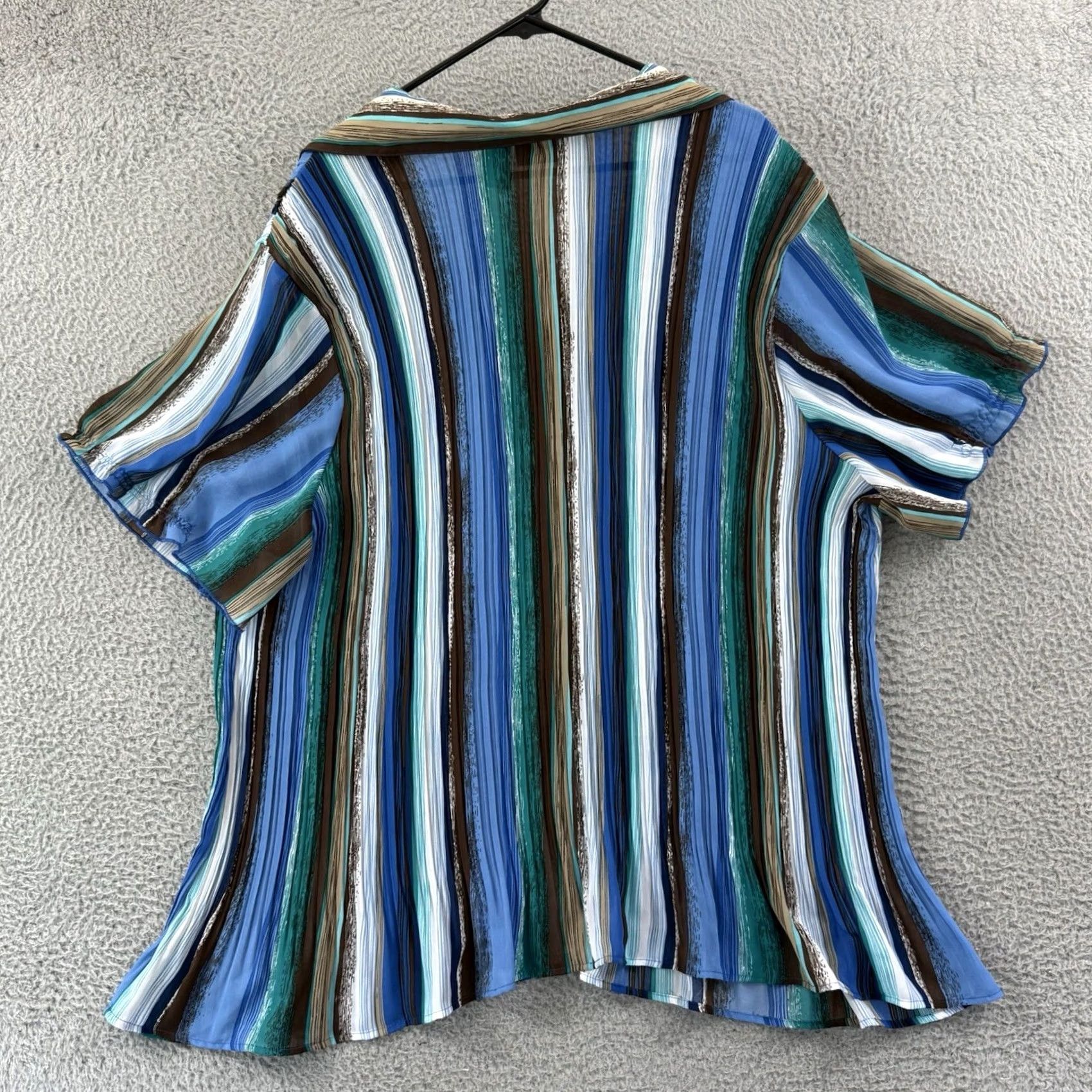 Vintage VINTAGE Maggie Barnes Shirt Womens 4X Pleated Button Up Blouse Short Sleeve Boho Size XXL / US 16-18 / IT 52-54 - 7 Thumbnail