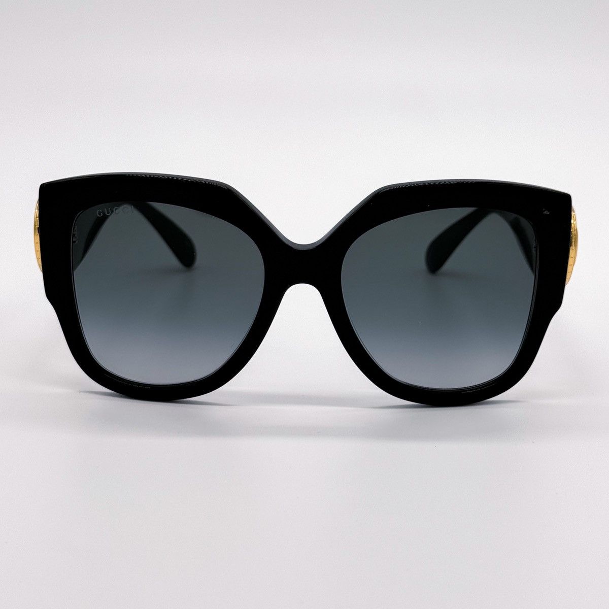 NEW GUCCI GG1407S 001 BLACK GREY WOMEN OVERSIZED SUNGLASSES