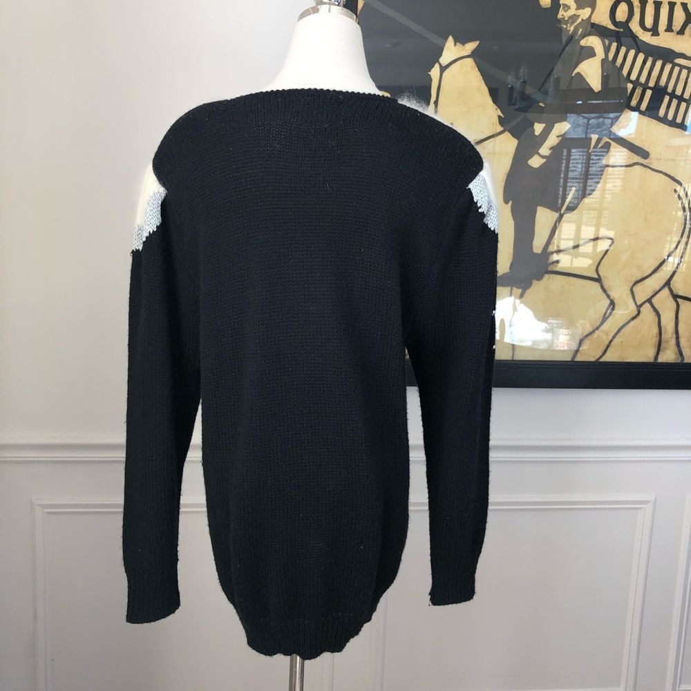 Vintage Vintage 80s 90s Wool Angora Blend Beaded Furry Bling Sweater Size S / US 4 / IT 40 - 7 Thumbnail