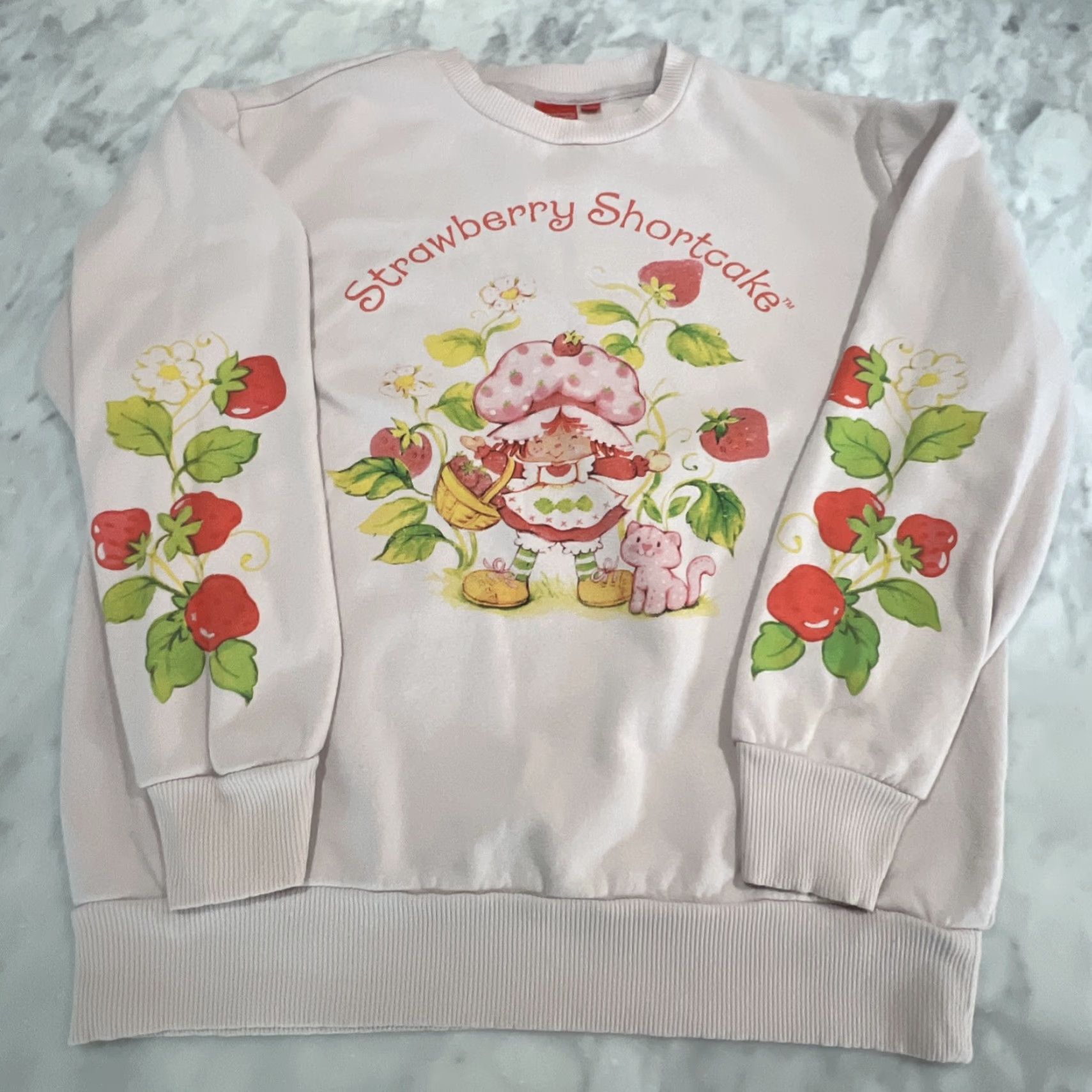 Pinko Vintage Strawberry Shortcake Sweatshirt Womans Size Small Pale Pink Graphics Size S / US 4 / IT 40 - 2 Thumbnail