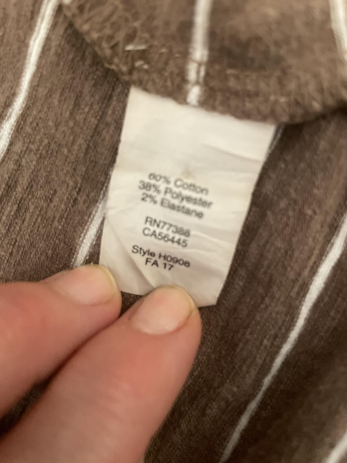 Madewell Madewell Striped Turtleneck Top Women's Small Brown White Size S / US 4 / IT 40 - 3 Thumbnail