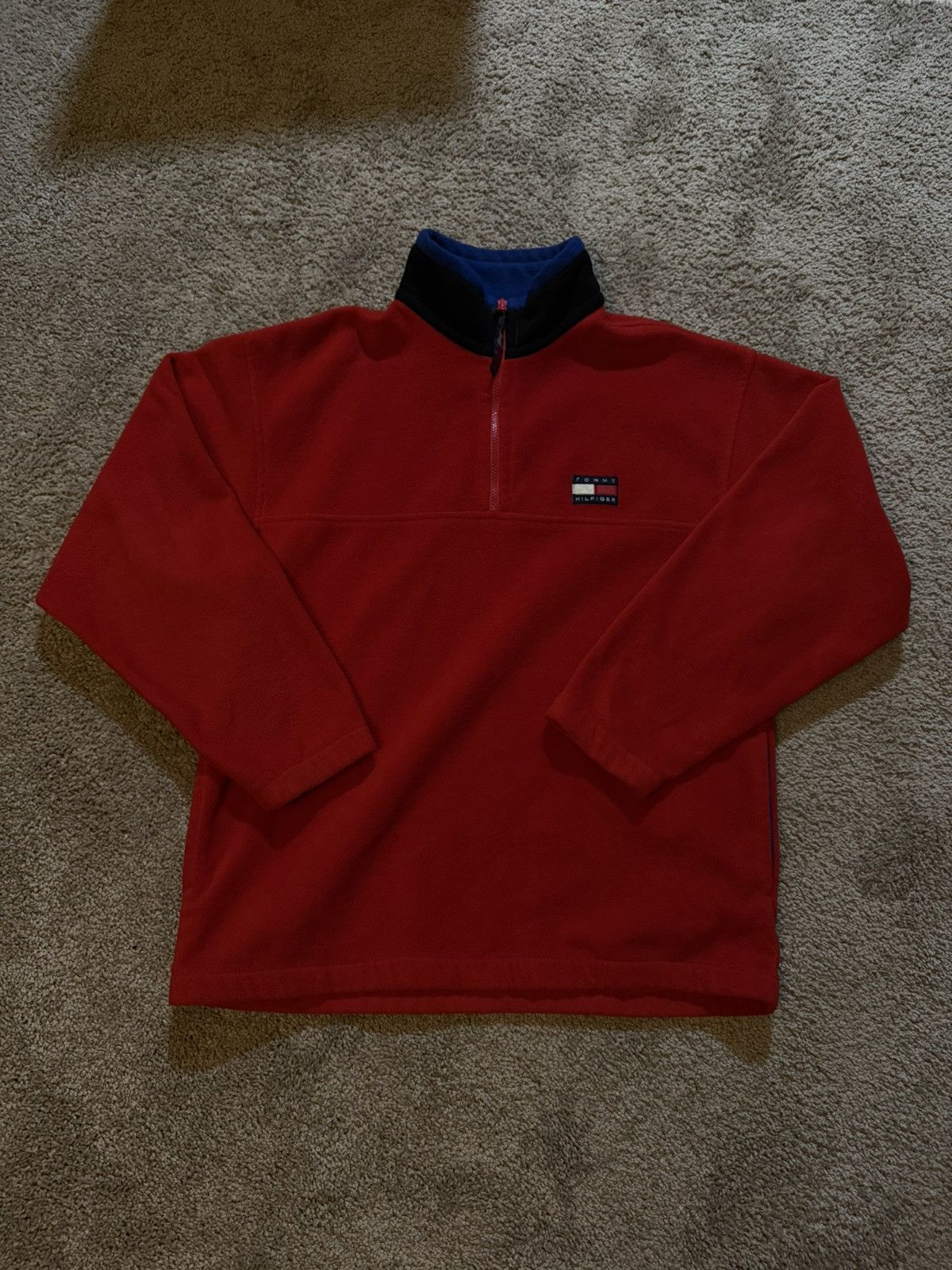 Tommy Hilfiger × Vintage 3/4 Tommy Hilfiger Fleece Size US S / EU 44-46 / 1 - 7 Thumbnail