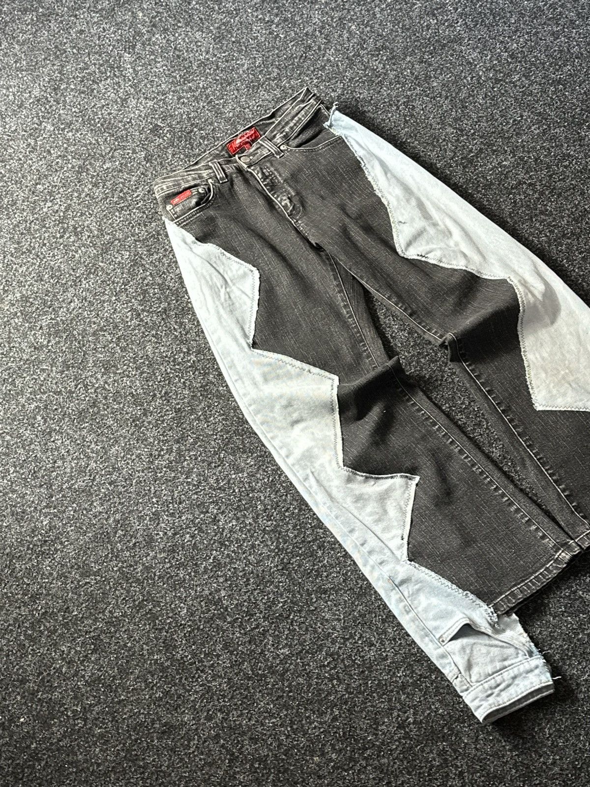 If Six Was Nine 🚨GRAIL CUSTOM DENIM JEANS 2in1 ULTRA BAGGY Y2K JAPANESE STYL Size US 30 / EU 46 - 3 Thumbnail