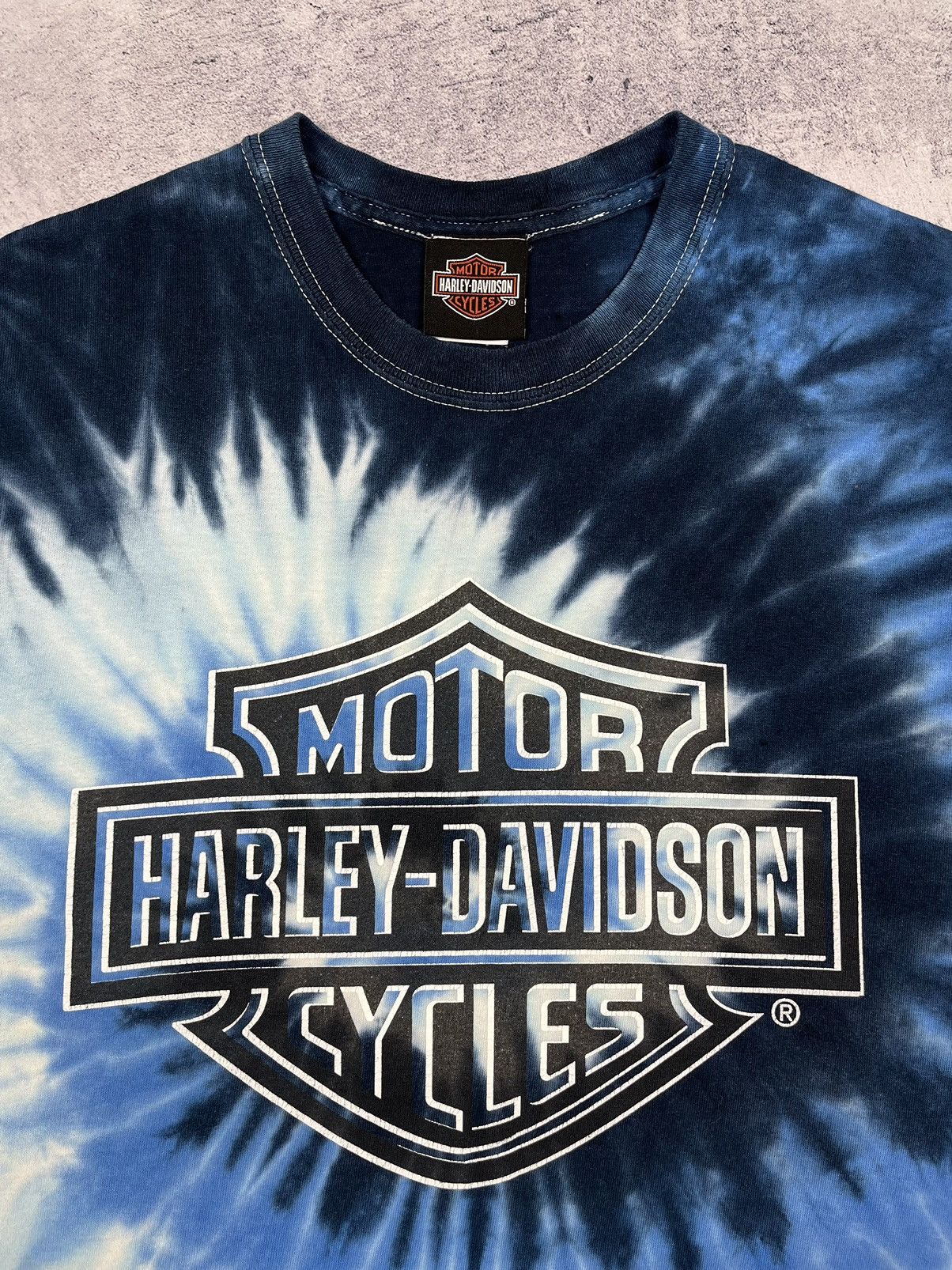 Harley Davidson Vintage Harley Davidson y2k big logo tie dye tee 90’s Size US M / EU 48-50 / 2 - 5 Thumbnail
