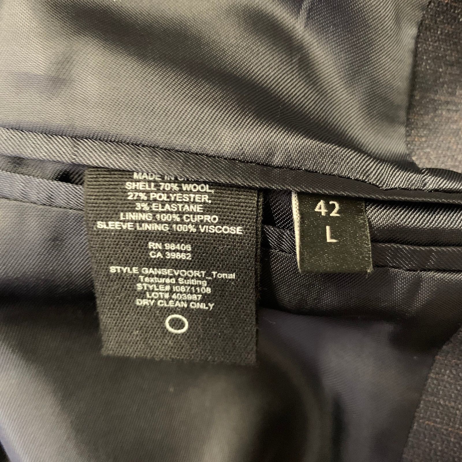 Theory THEORY Size 42 Navy Heather Wool Blend Notch Lapel Suit Size 42L - 8 Thumbnail