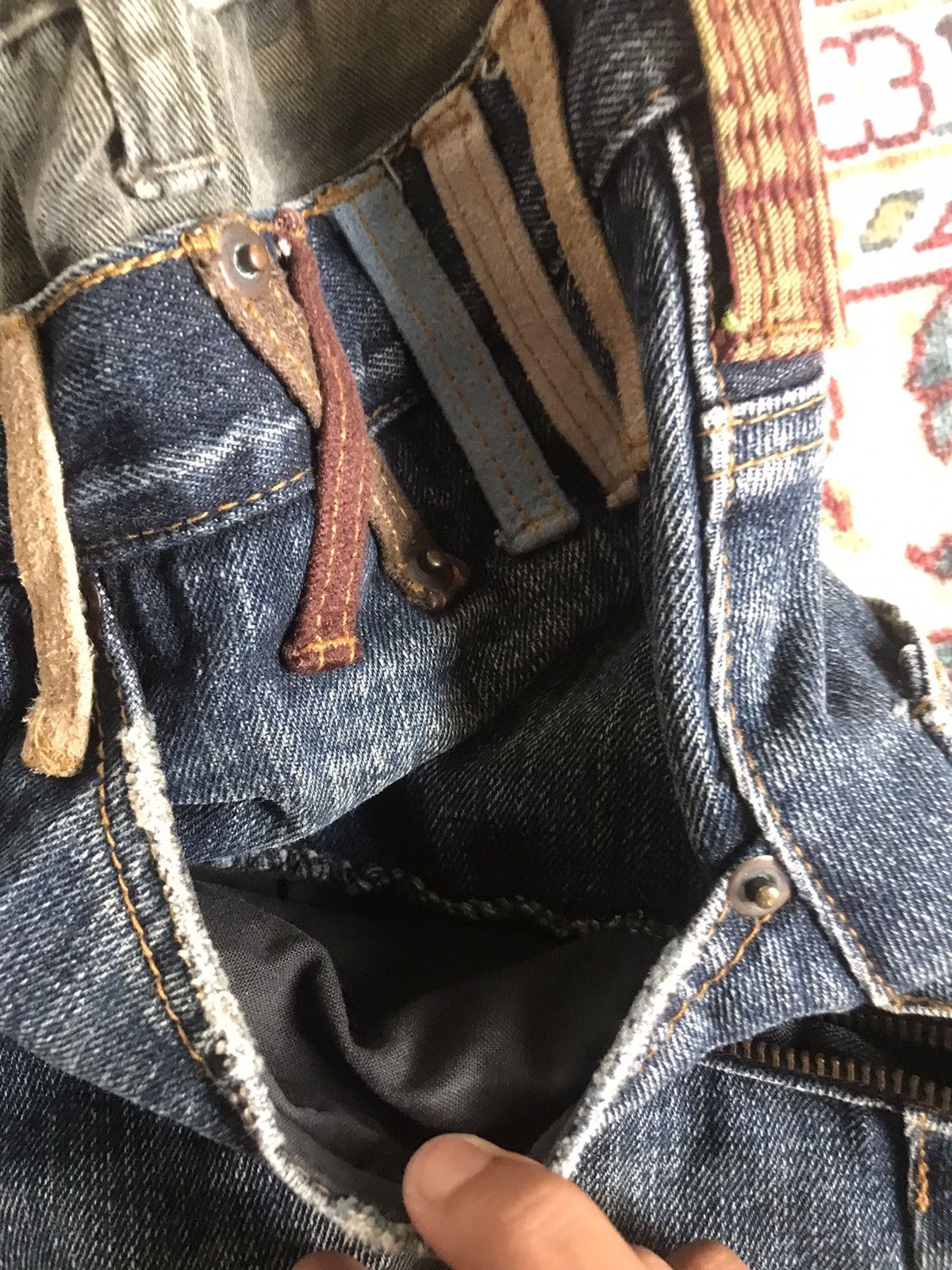 Japanese Brand Vintage Breathmint Double Waist camo twist flared jeans Size US 32 / EU 48 - 10 Thumbnail